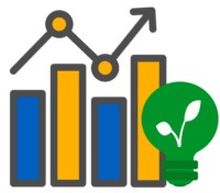 Ein Markt Icon mit Ökostrom Symbol