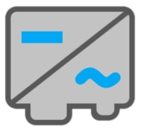 Ein Wechselrichter als Icon dargestellt