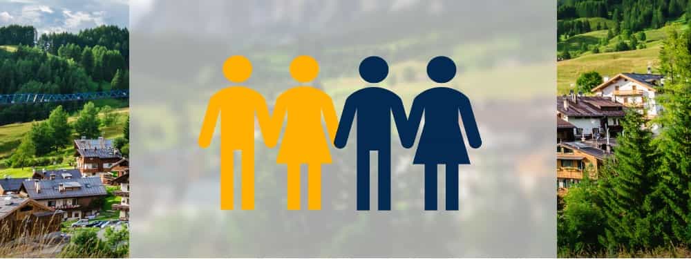 Icon einer Strom Cloud Community mit Gemeinde im Hintergrund