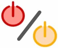 Symbole für Aus und Standby