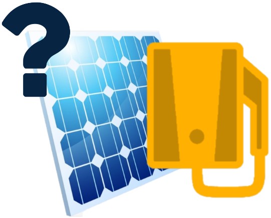 Wallbox Icon mit PV-Modul