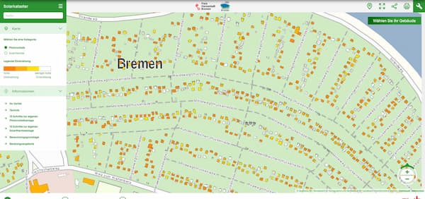 Solarkataster Bremen Beispiel