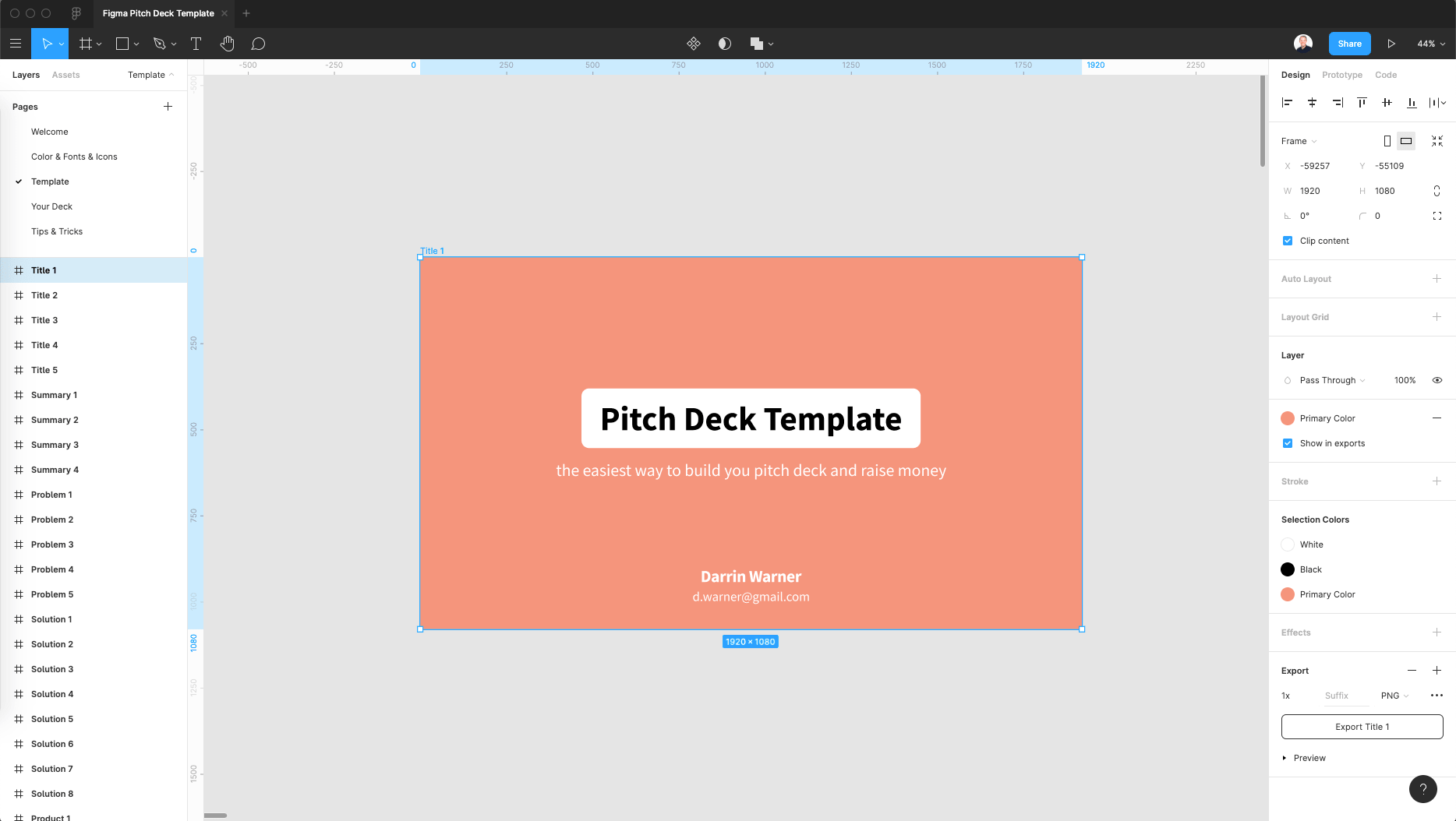 pitchdeck presentation figma Building a Pitch Deck in Figma Step 1