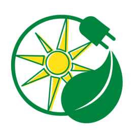 Icon for GRID, a sun surrounded by a leaf and plug