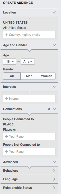 Facebook Ads Manager Create Audience