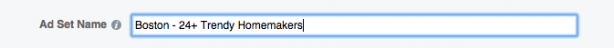 Facebook Ad Set Name