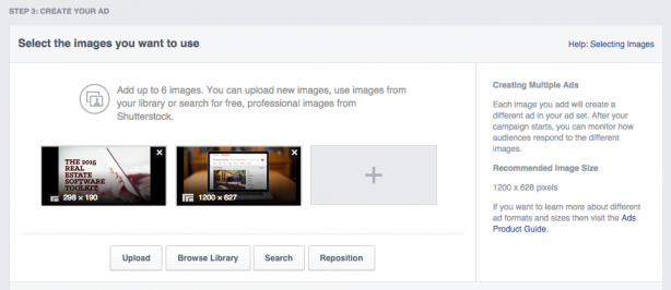 Facebook Ad Create Ad Images