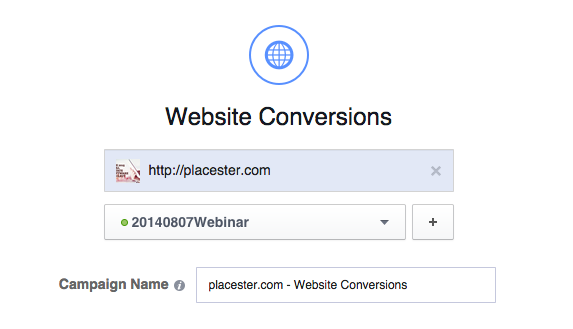 Facebook Ad Website Conversions Campaign Name