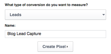 Facebook Ad Website Conversions Create Pixel