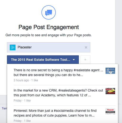 Facebook Ad Boost Your Post Choose Post