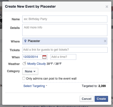Facebook Ad Create Event
