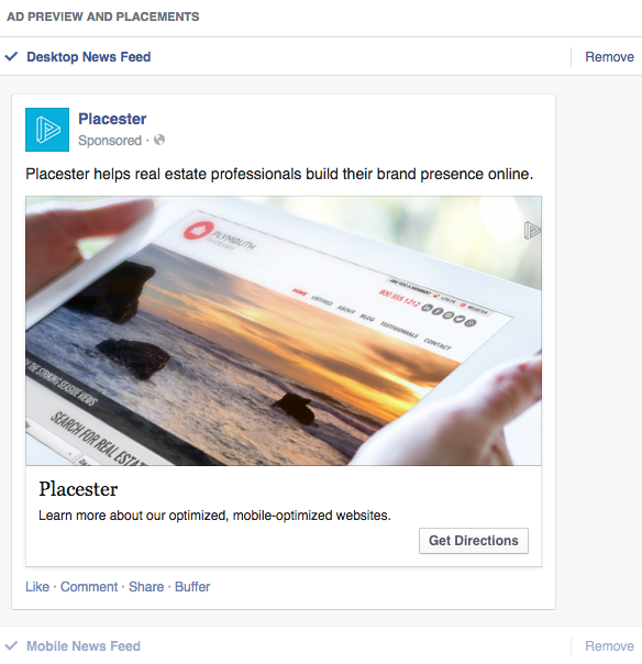 Facebook Ad Local Awareness Ad Preview