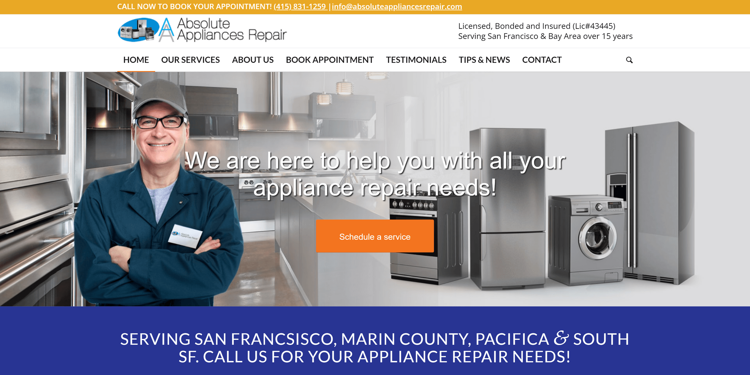 Best Appliance Repair Websites Important Features to Include (+Examples)