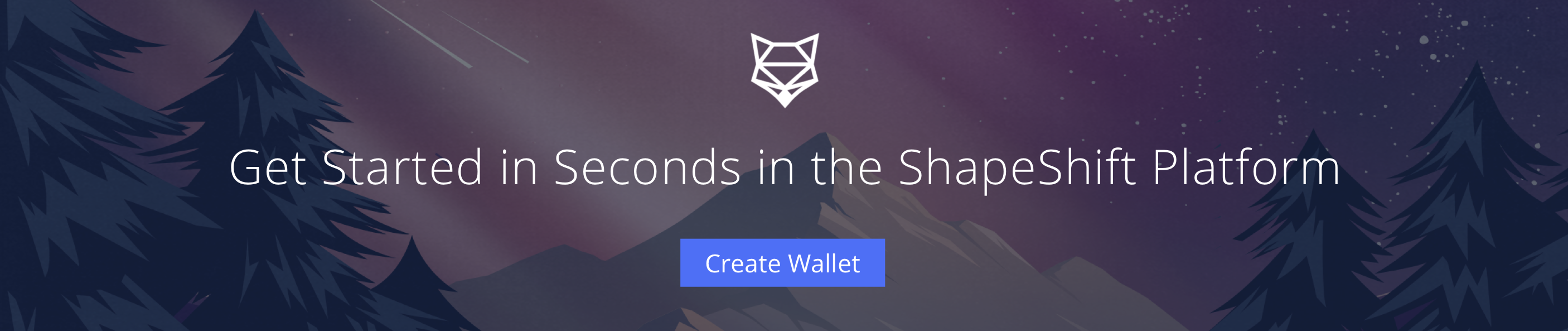 Get started in seconds with a new wallet in the ShapeShift Platform.