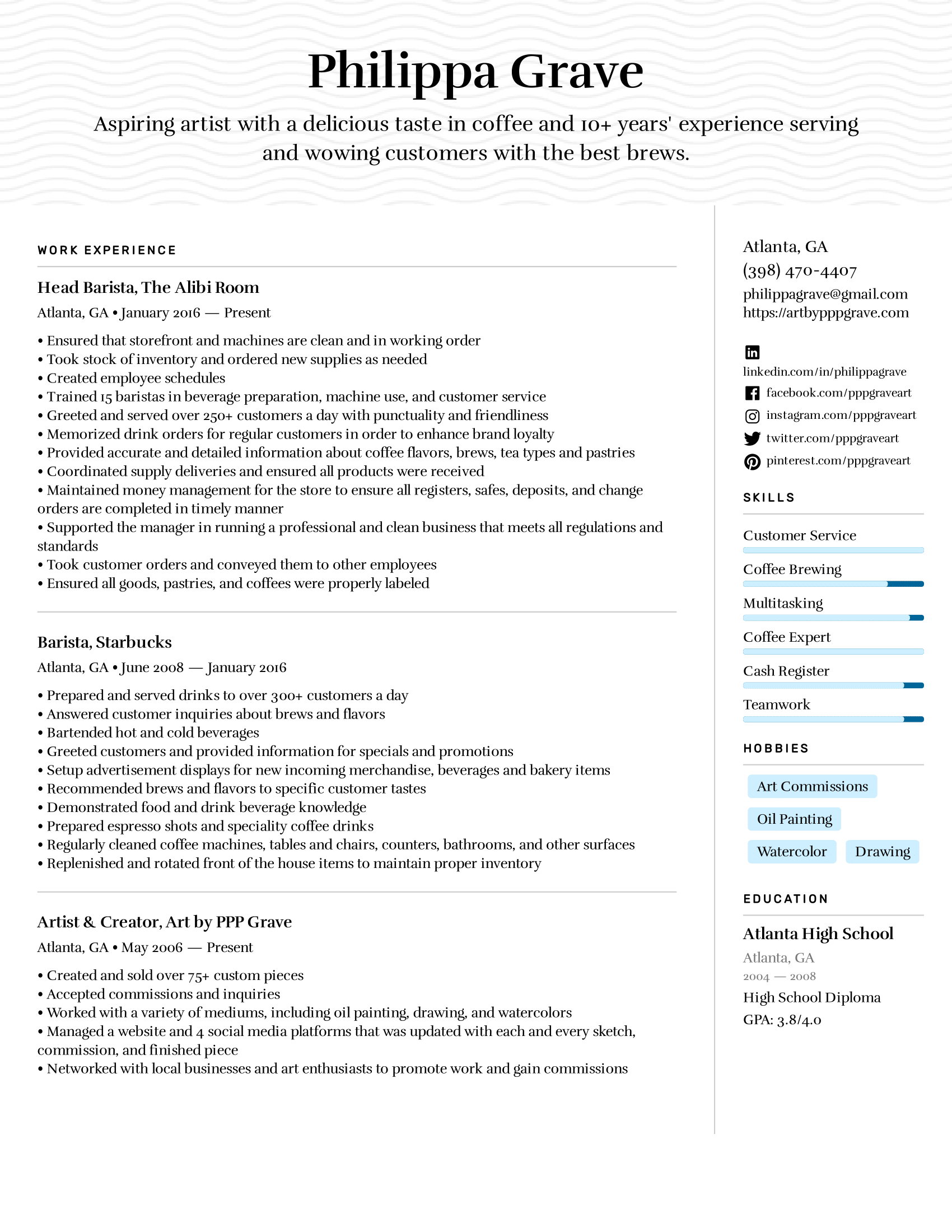 Barista Resume Example & Writing Tips for 2022