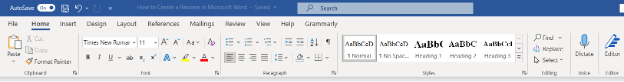 how to create a resume from scratch in word