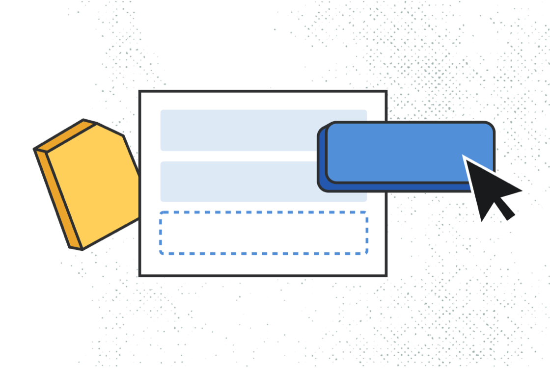An illustration of work being done in a design tool