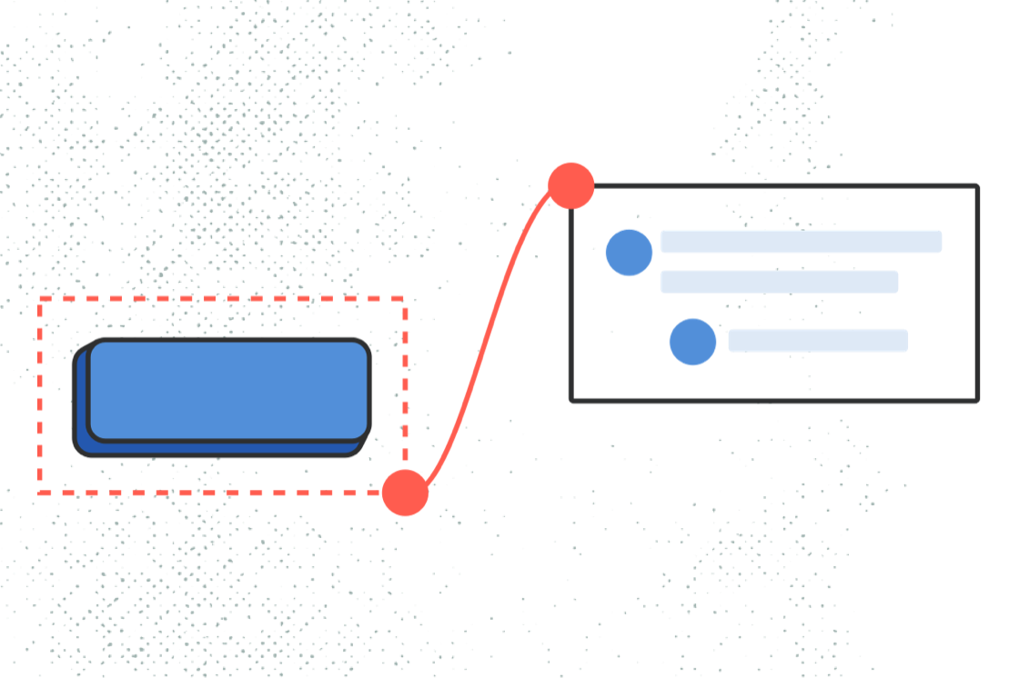 An illustration showing a conversation happening in Abstract
