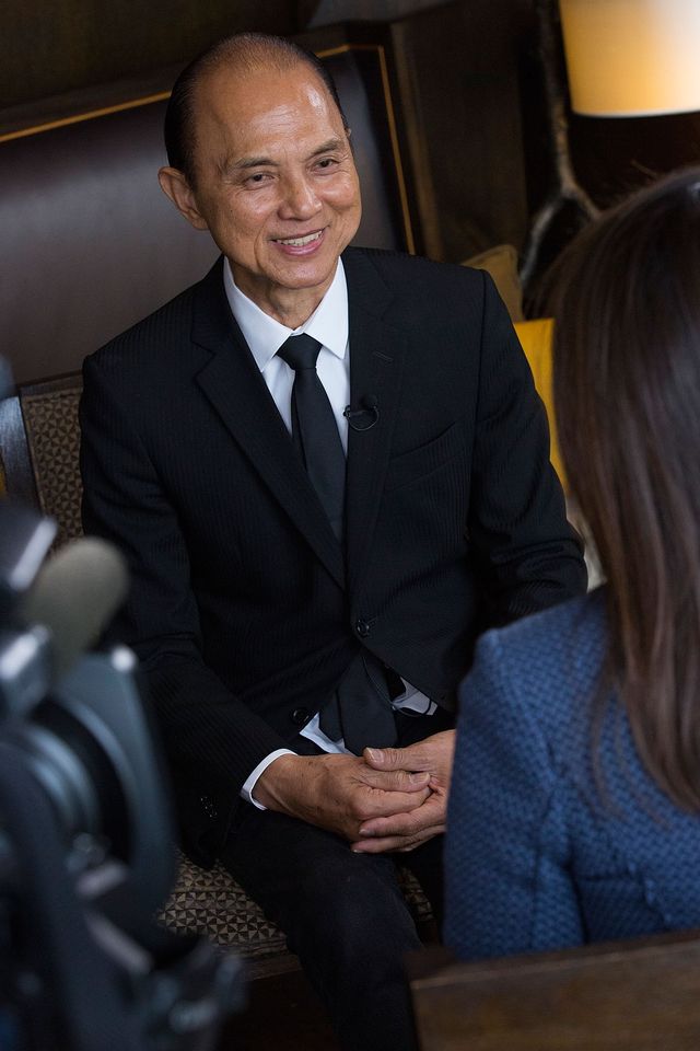 perth, australia   april 08  designer jimmy choo speaks to media at nobu perth at crown on april 8, 2015 in perth, australia  photo by matt jelonekwireimage