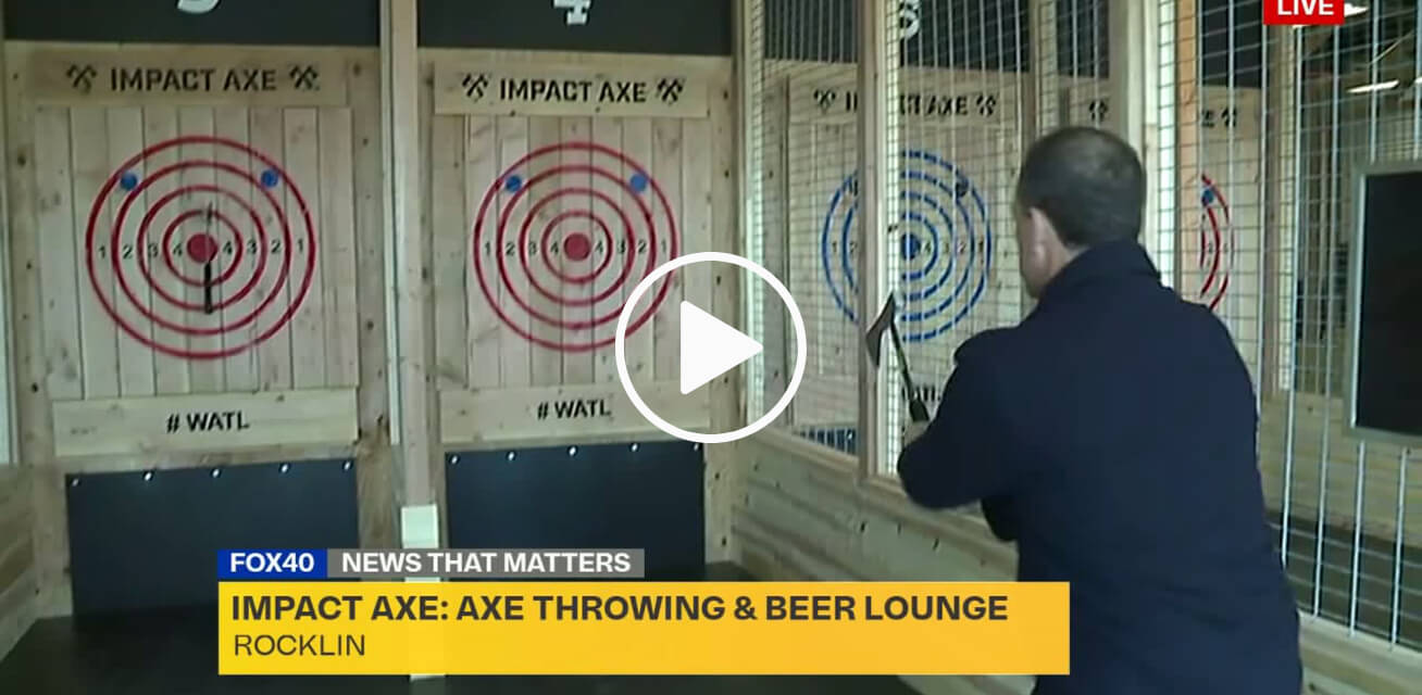 Axe throwing and beer at Impact Axe in Rocklin
