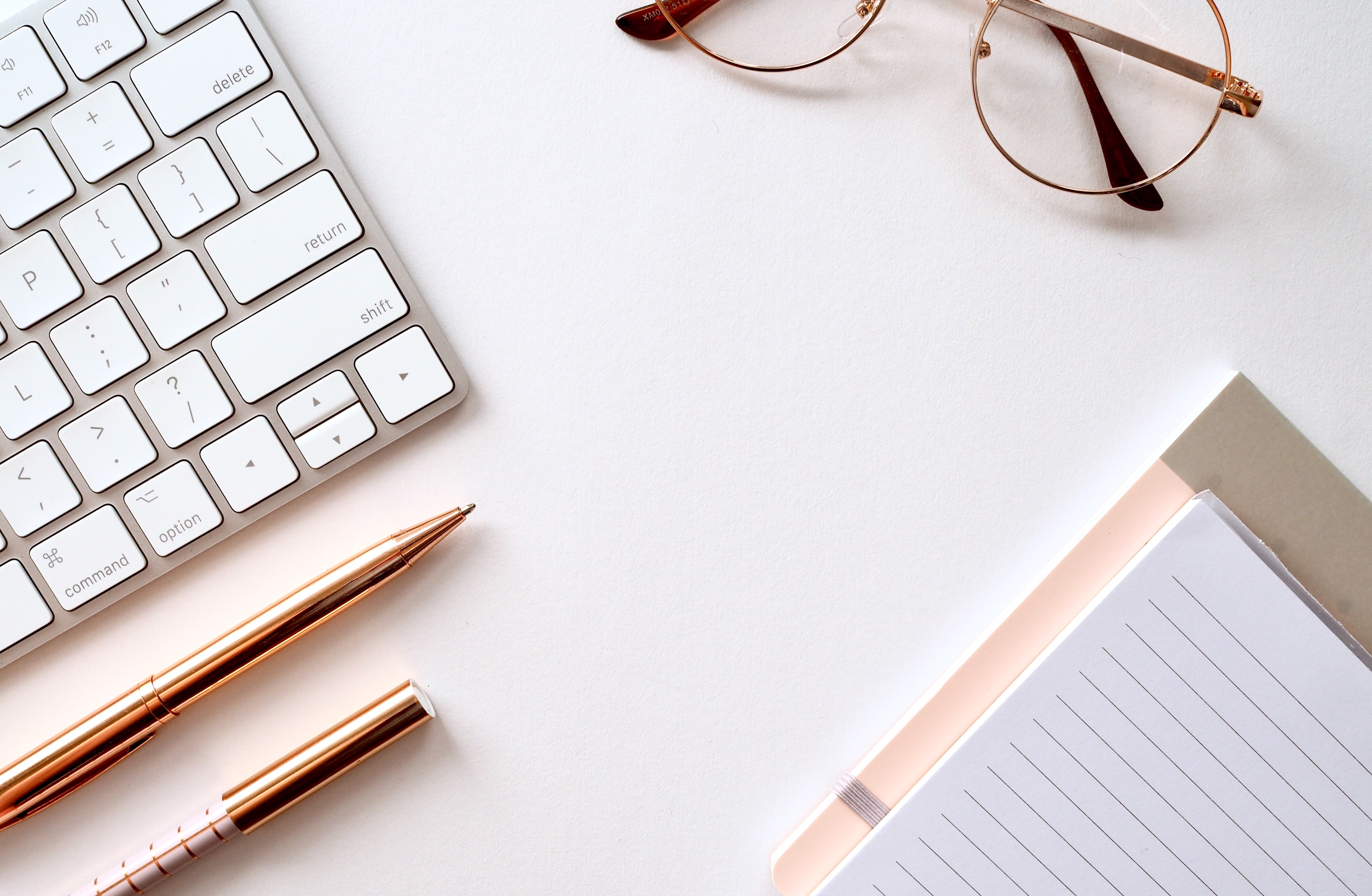 Learning materials and a keyboard on a desk