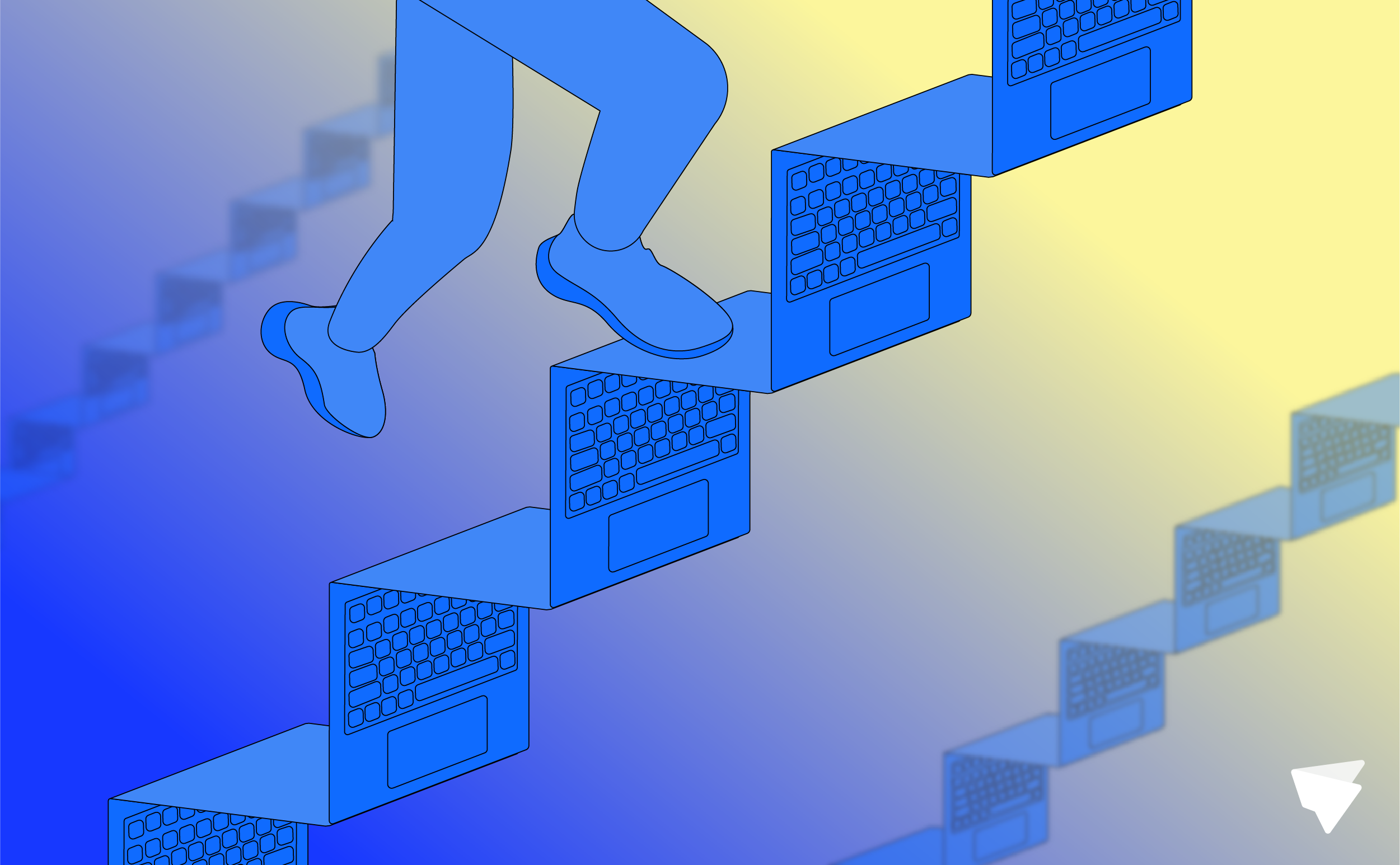 Image of legs walking up steps.