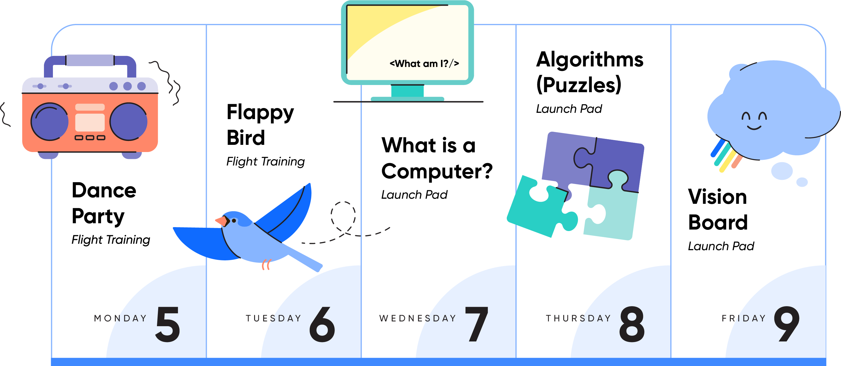 Skill Struck's K-5 Calendar for CS Ed Week. 