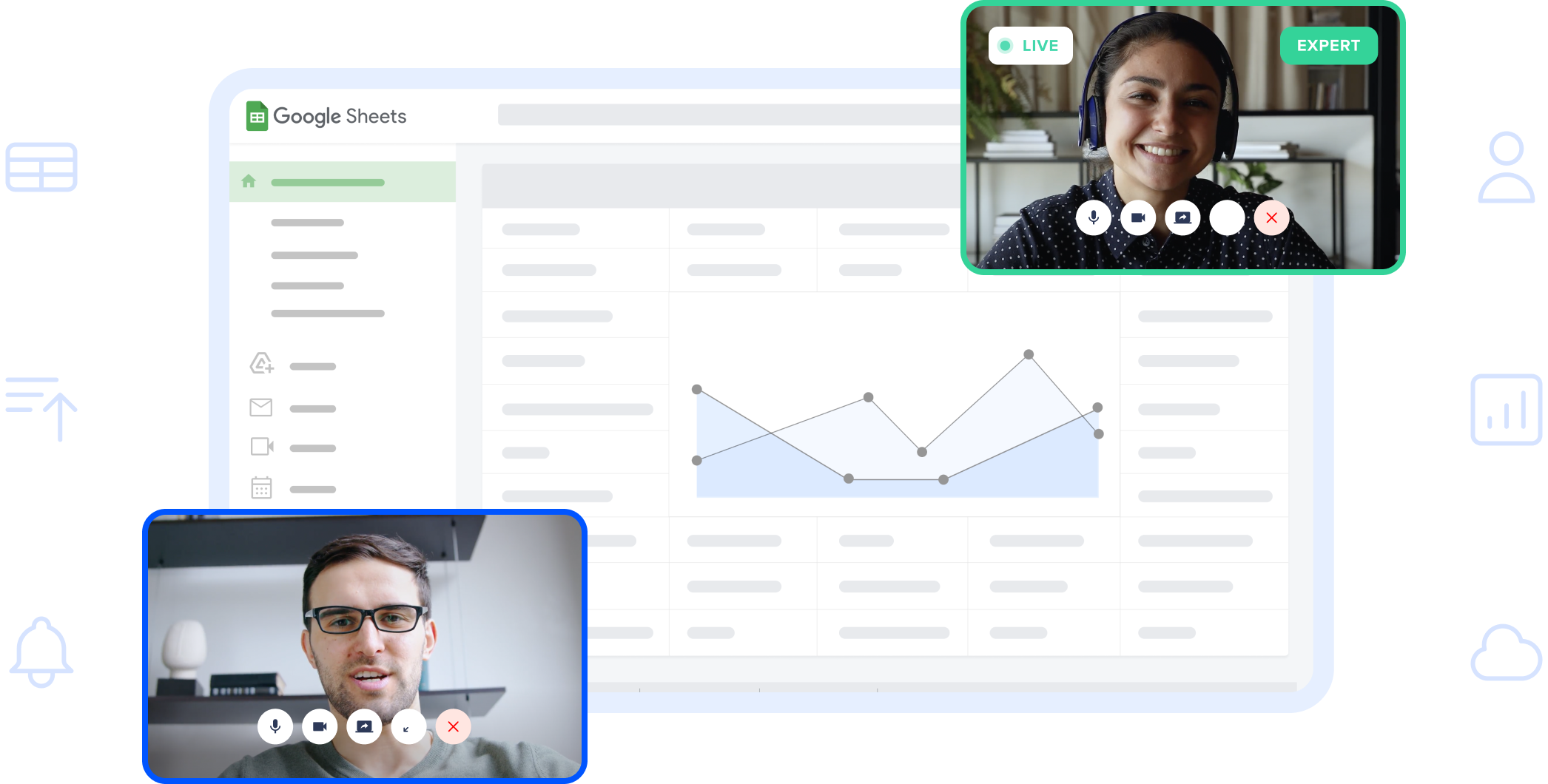 Get one on one Google Sheets help.