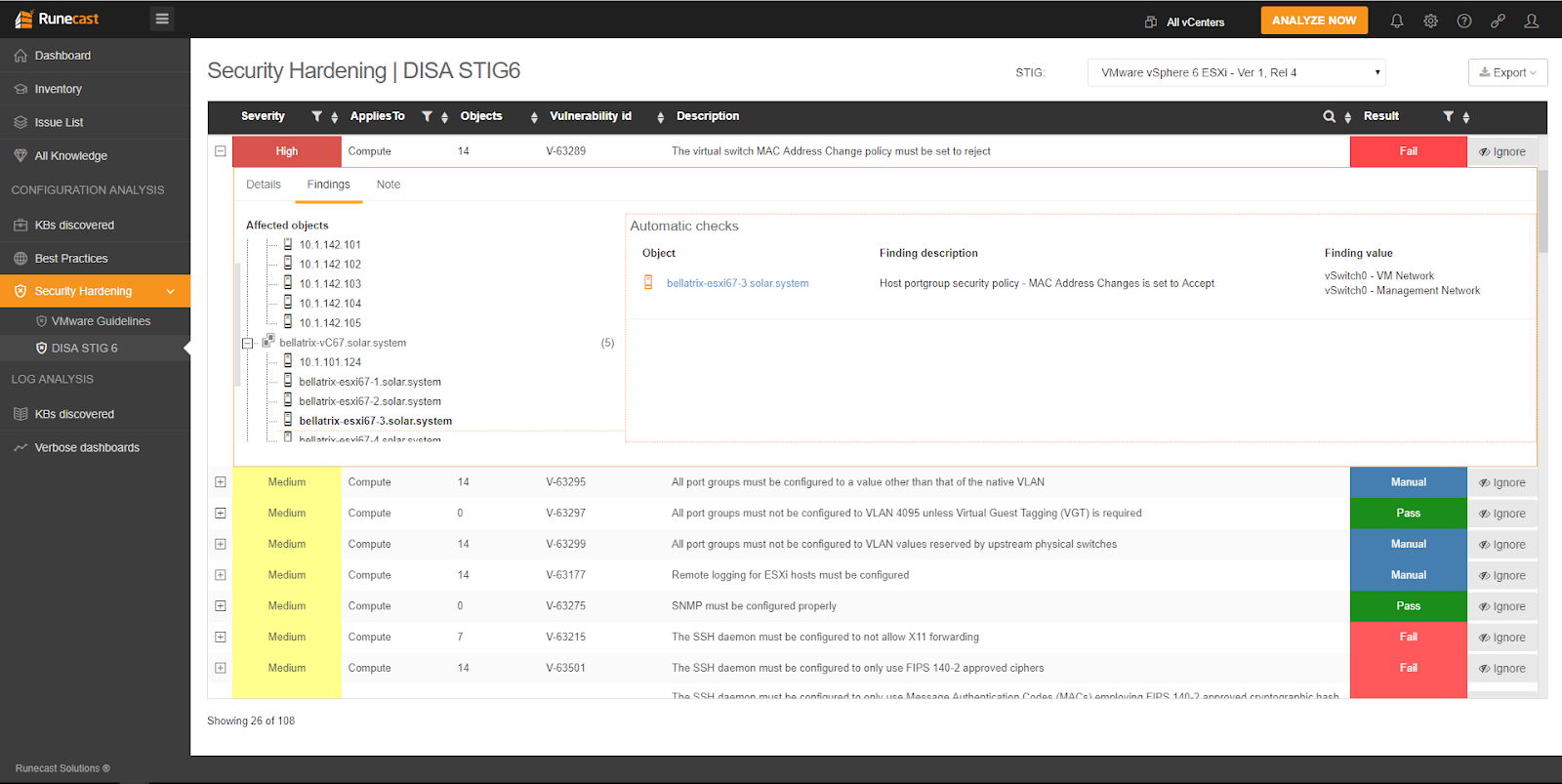 Runecast DISA patch management & DoD STIG security