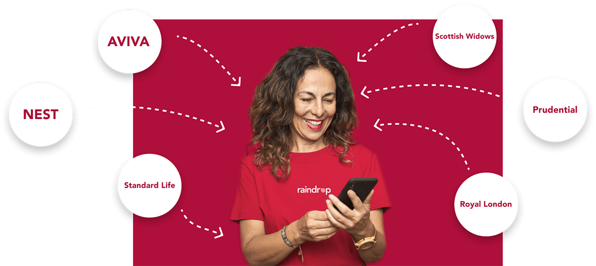 woman using raindrop on phone