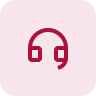 headphones red icon