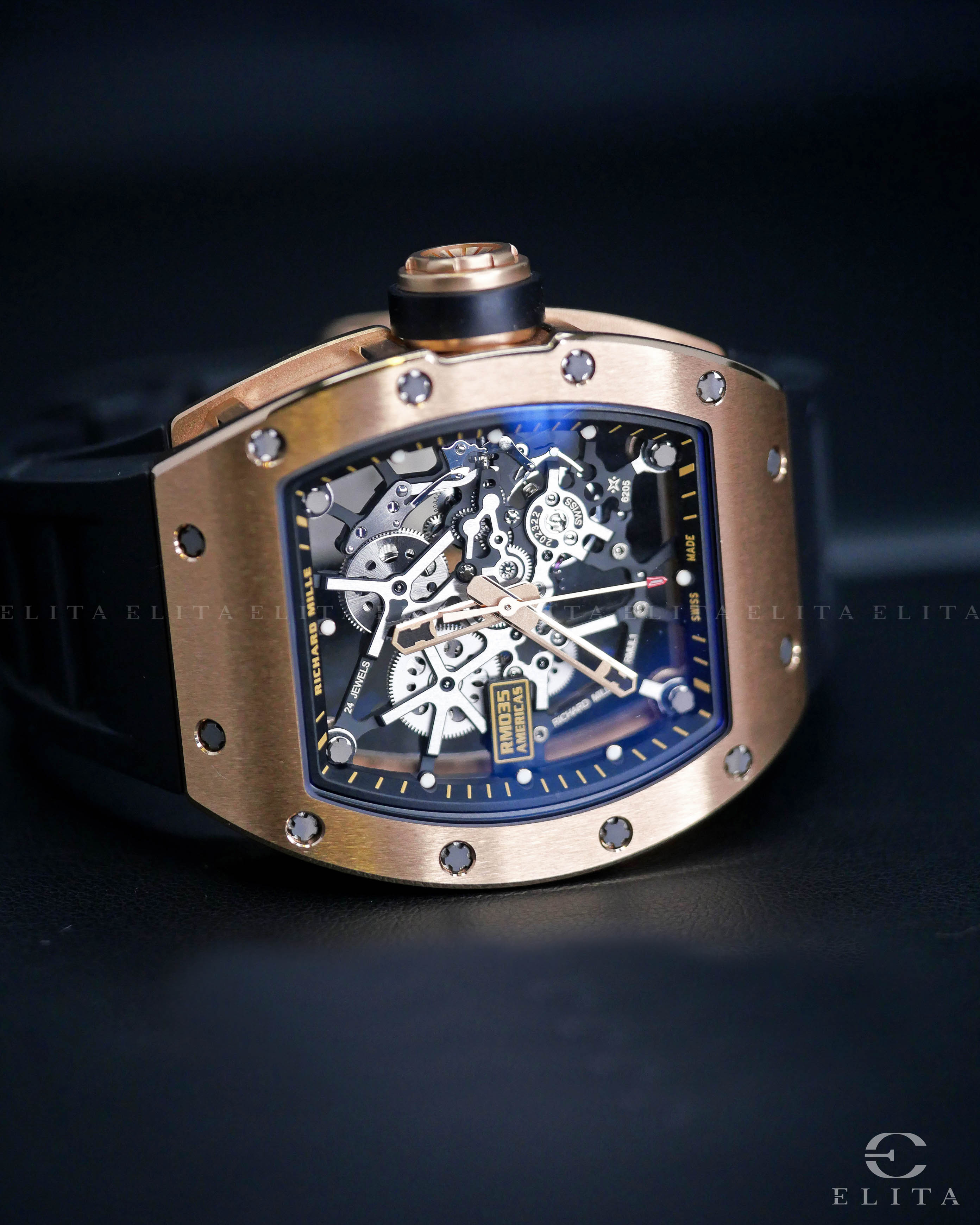 RM 035 Americas Rose Gold Toro Black Band