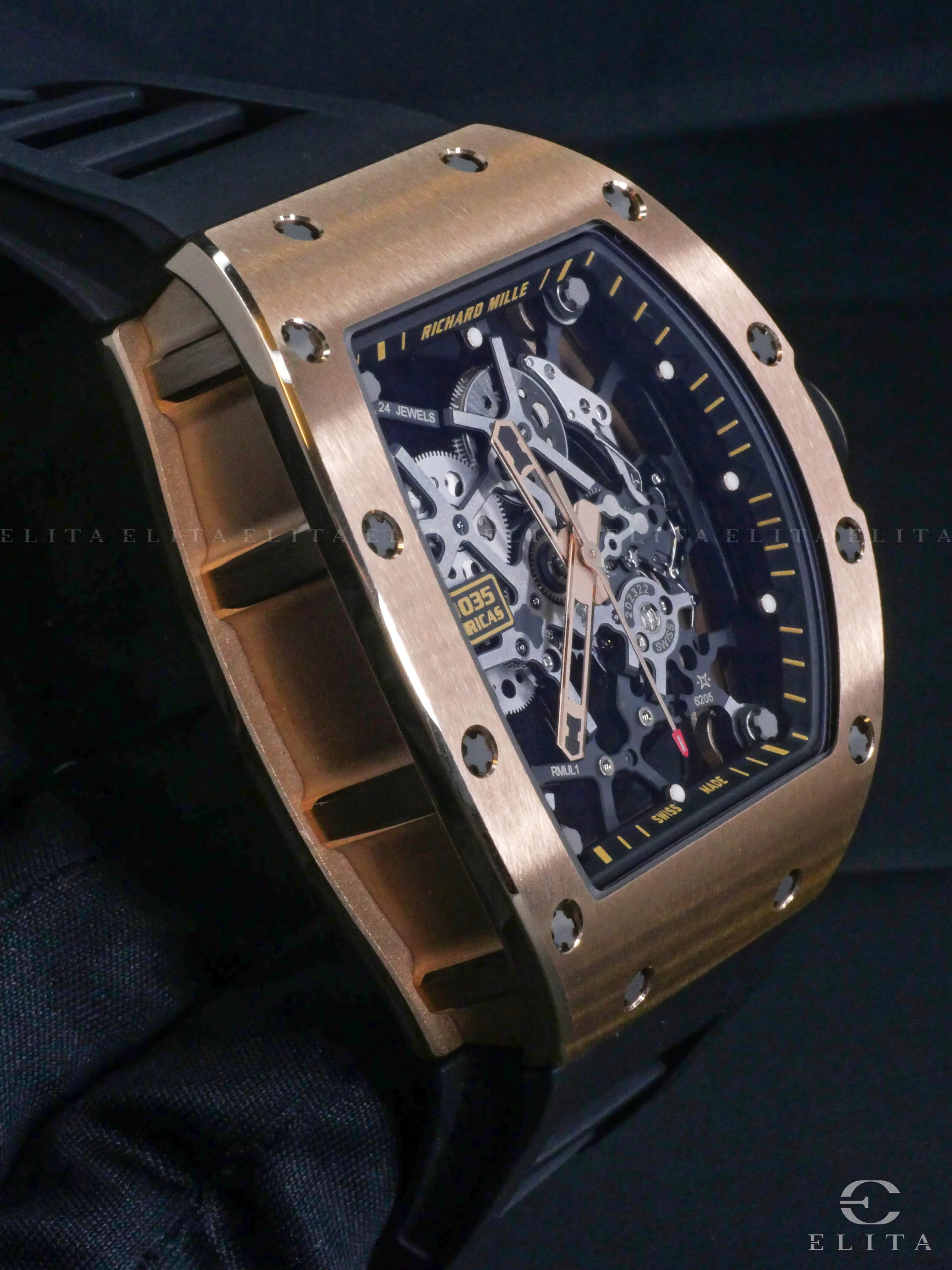RM 035 Americas Rose Gold Toro Black Band