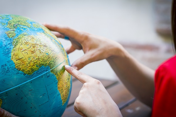 Pointing On Globe