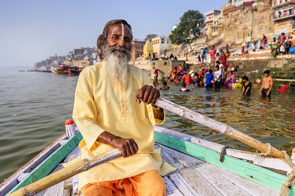Man Rowing On Ganges