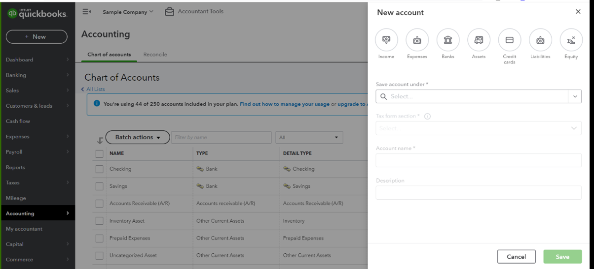 How to Edit Categories in Quickbooks  