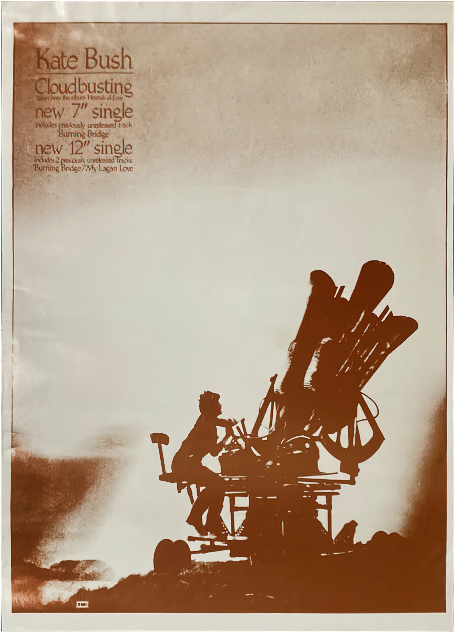 'Cloudbusting' Poster Memorabilia Kate Bush Collectibles