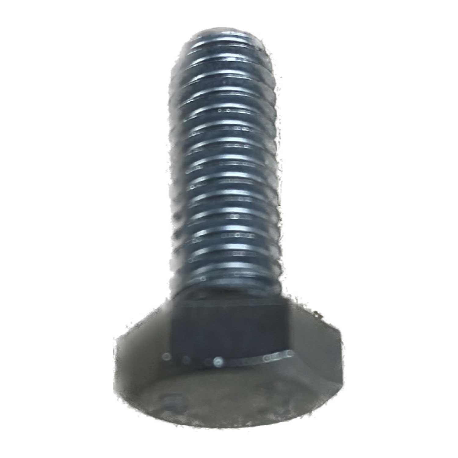 2 Vis à Métaux Hexagonales M8x16 Mm – Filetage à Gauche, Acier Noir Qualité 8.8