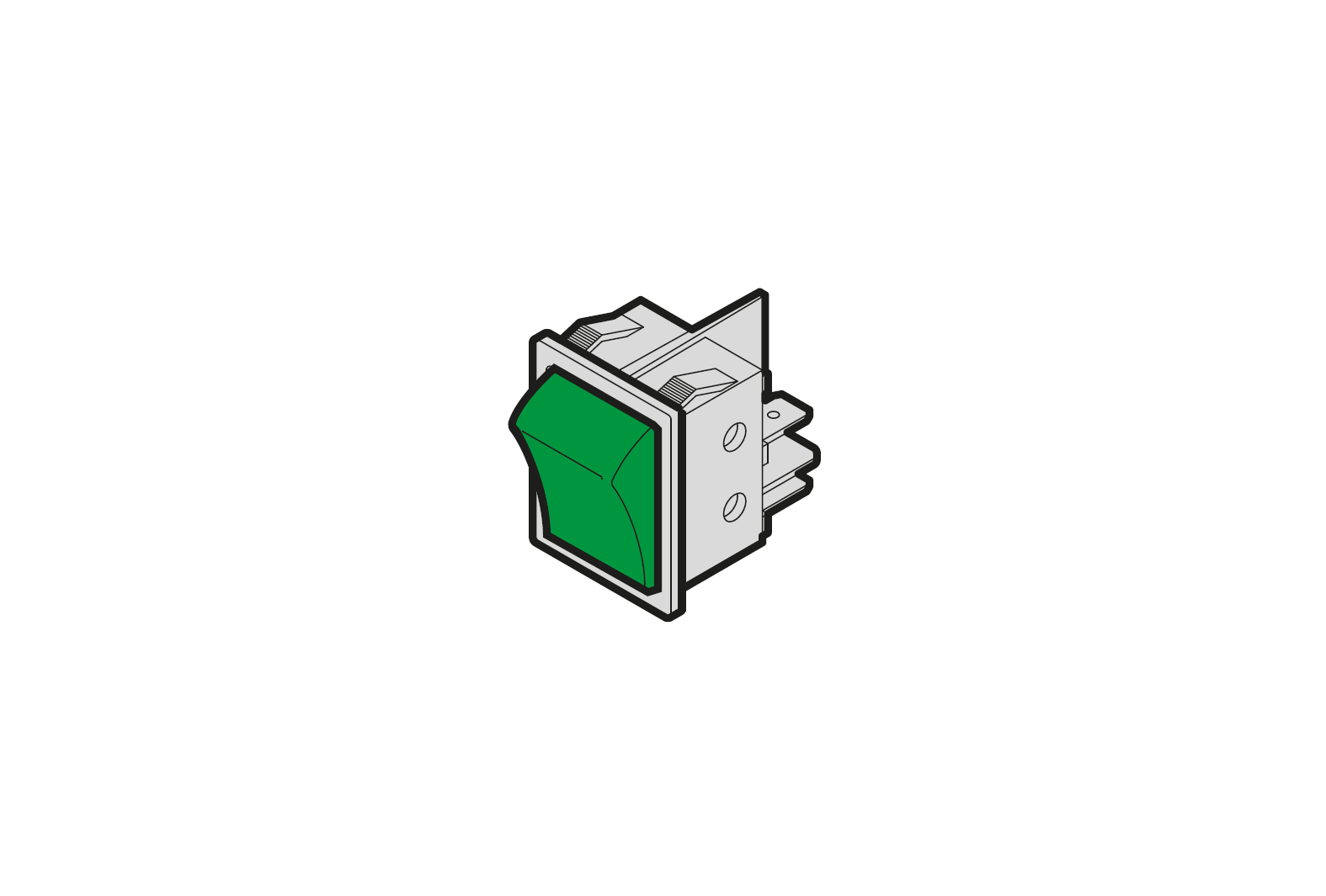 C01.2387 GS Green On/Off Switch - Green plastic on/off switch for ...