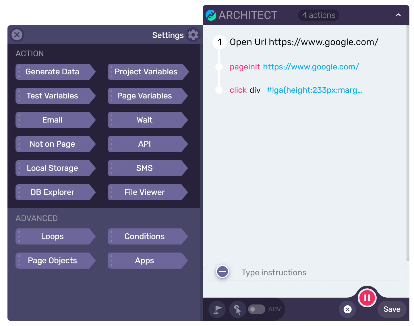 Architect: rapid test prototyping and creation tool by Functionize