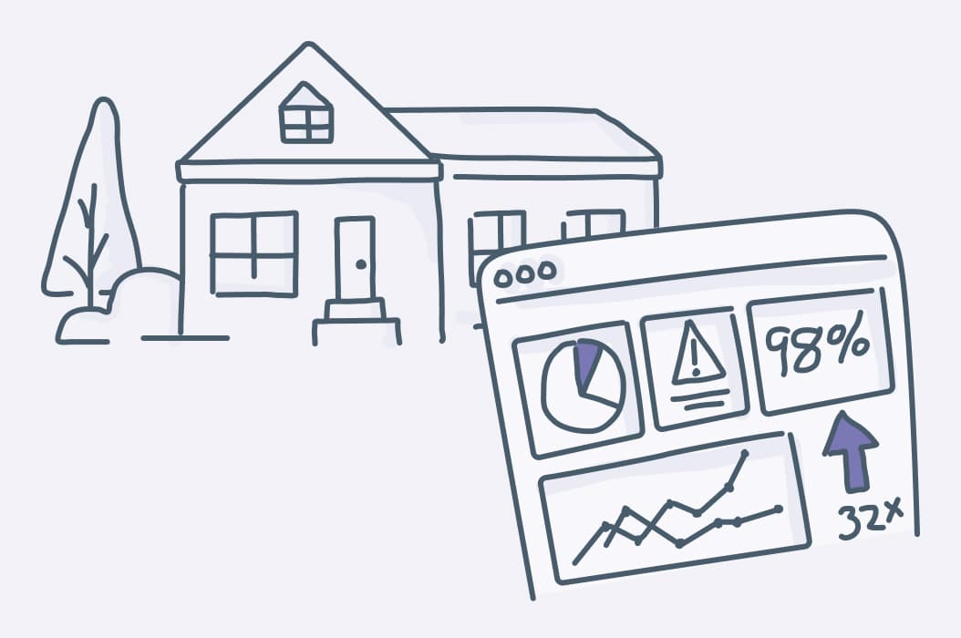 An illustration of the Mynd management dashboard for a rental property