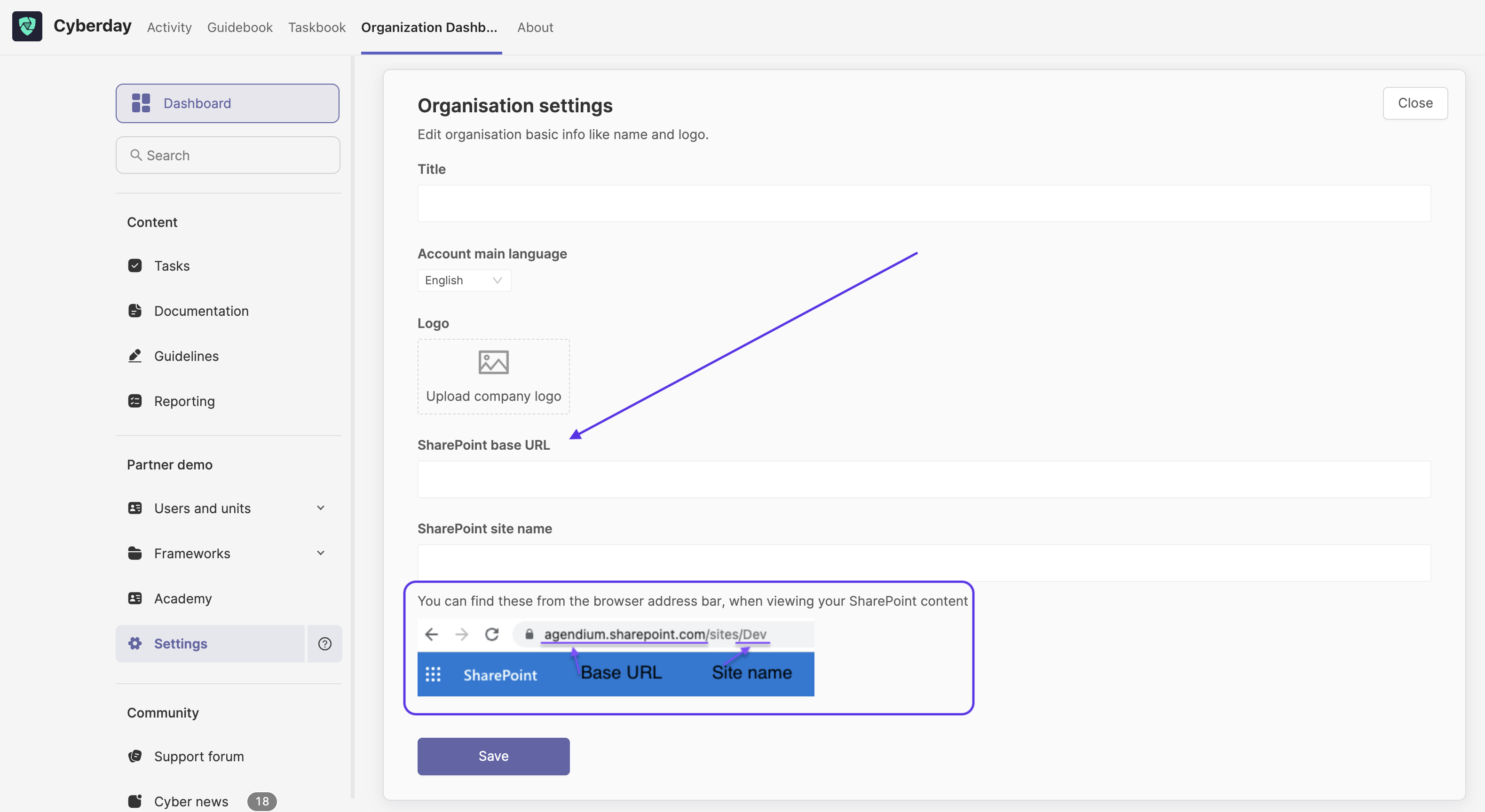 (Help article) Linking existing SharePoint files to your Cyberday ...