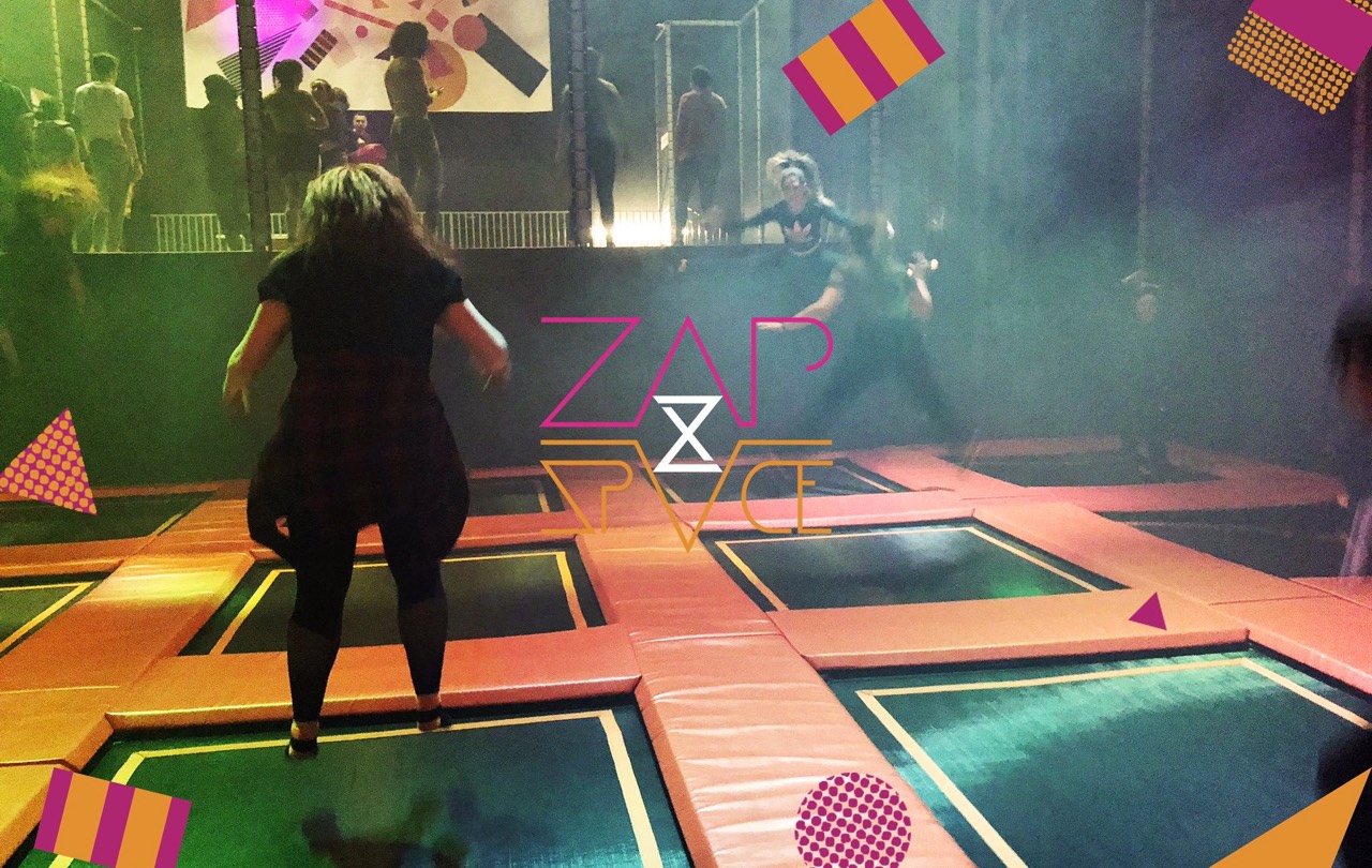 trampolining fun at zapspace