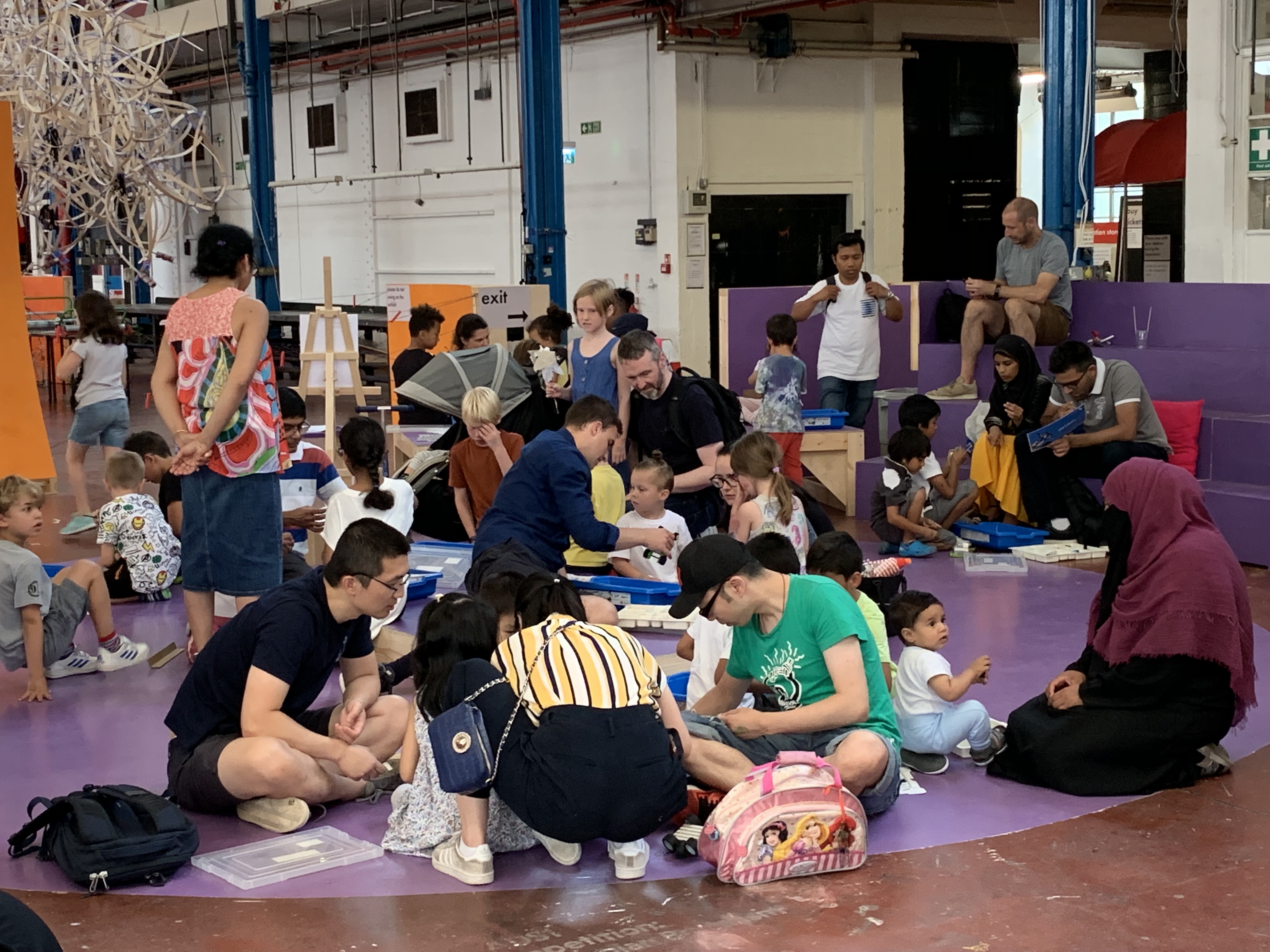 families working together at Mega Maker Lab