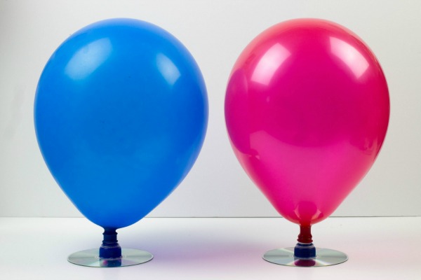 secret balloon hovercraft easy science experiment