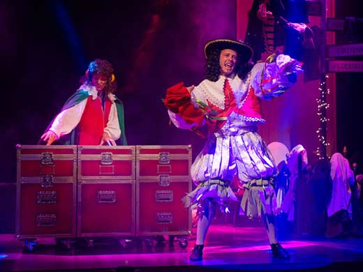 Performers dancing in Horrible Histories Barmy Britain Part Four