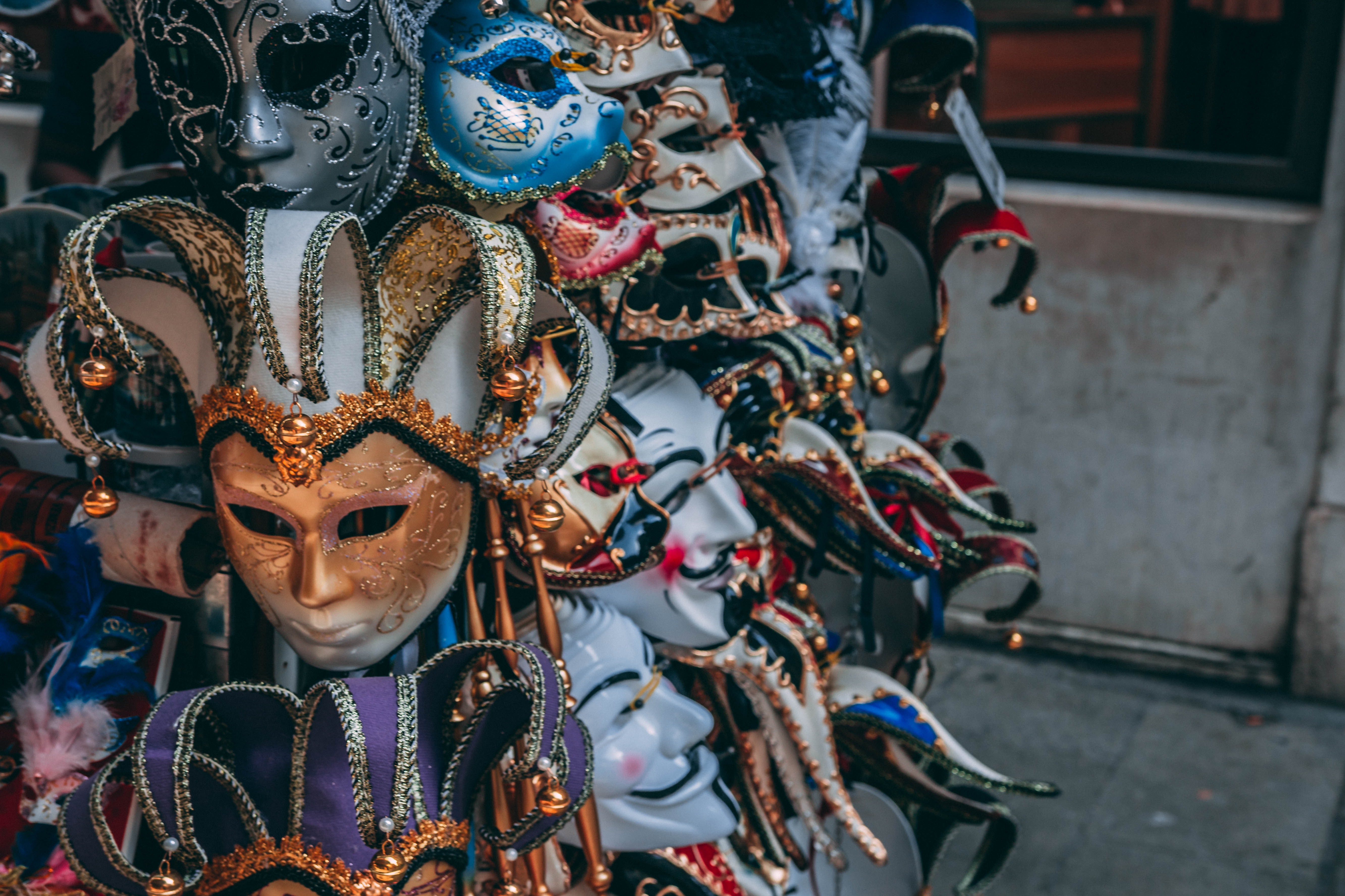 Various masks for dressing up