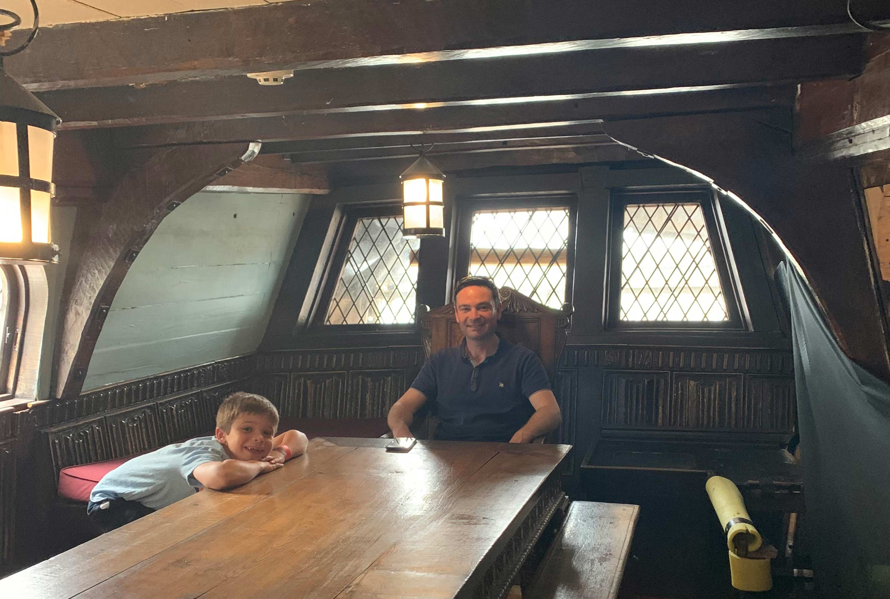 on board the Golden Hinde