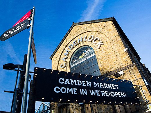 camden market in london in summer
