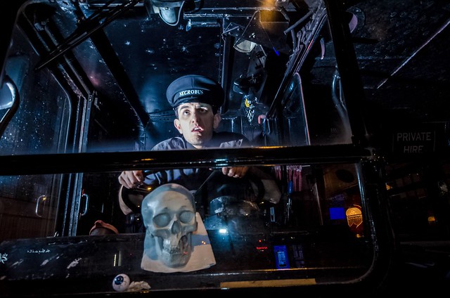 Bus driver of the Ghost Bus Tours in London
